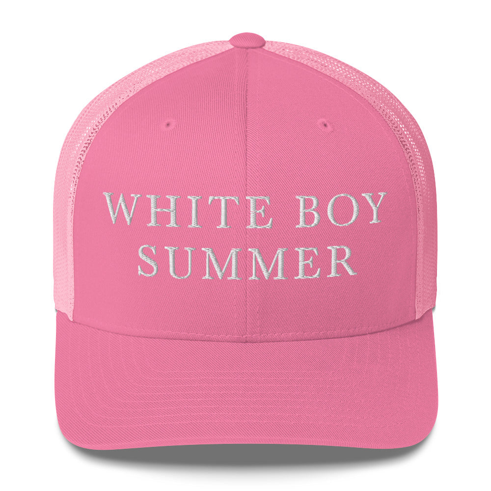 WHITE BOY SUMMER - Originals - "White Boy Summer" - Embroidered Trucker Cap - Pink