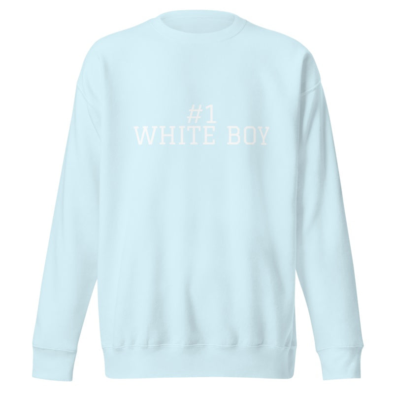 #1 WHITE BOY Sky Blue front mockup