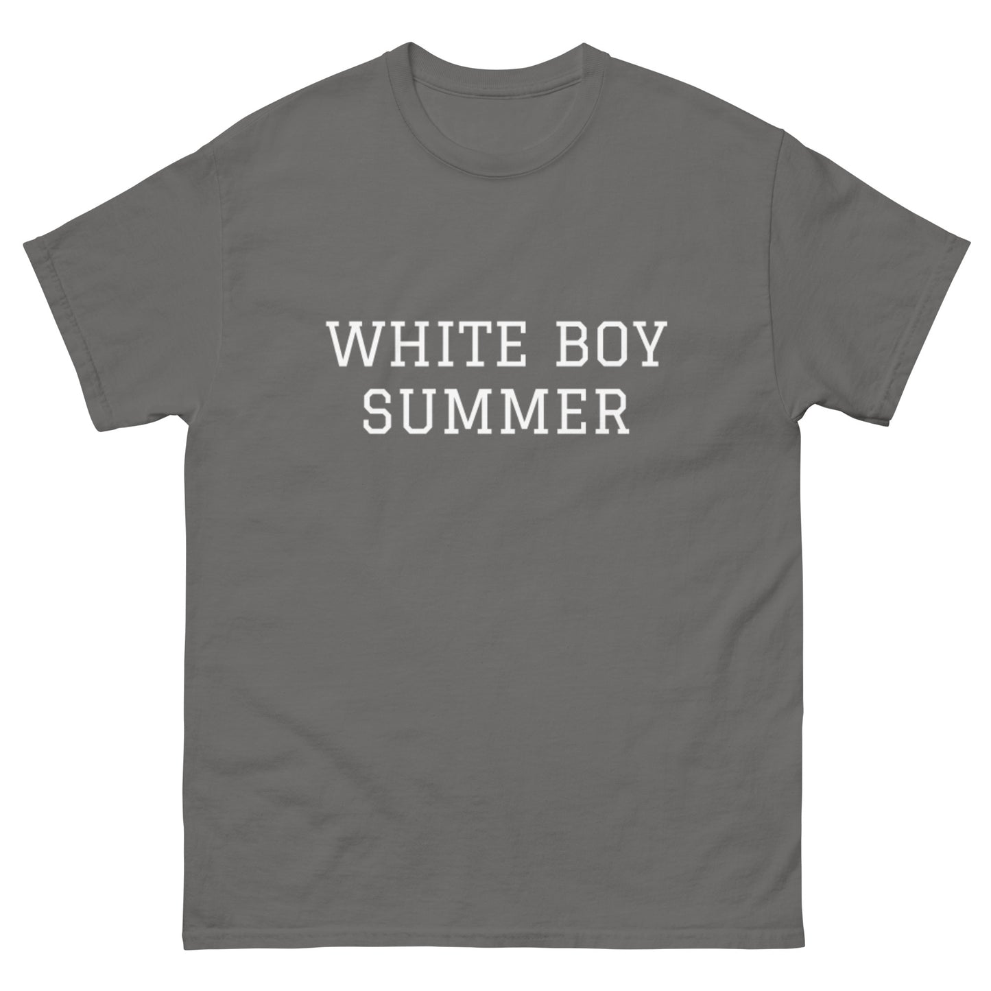 WHITE BOY SUMMER - Originals - "White Boy Summer" - Classic Cotton Tee - T-Shirt Charcoal