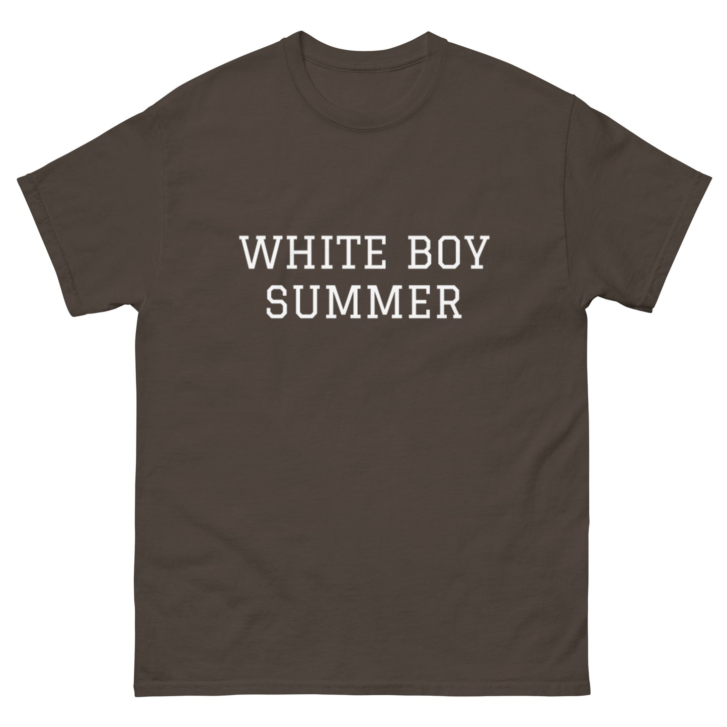 WHITE BOY SUMMER - Originals - "White Boy Summer" - Classic Cotton Tee - T-Shirt Dark Chocolate