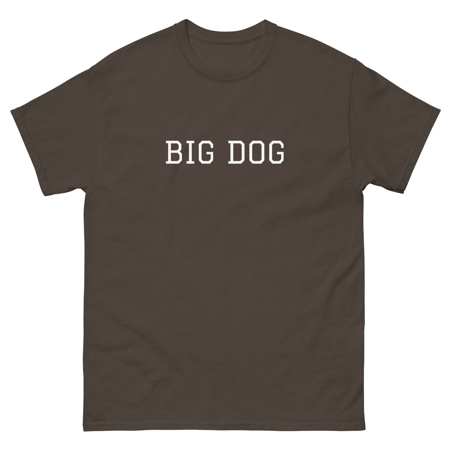 WHITE BOY SUMMER - Big Dog - "Big Dog" - Classic Cotton Tee - T-Shirt Dark Chocolate