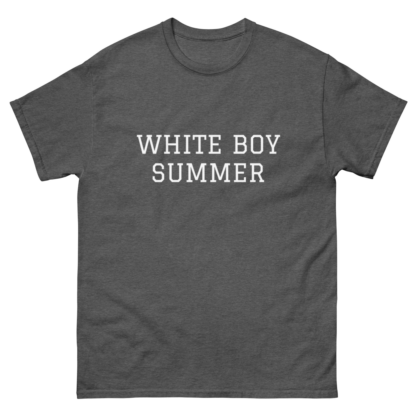WHITE BOY SUMMER - Originals - "White Boy Summer" - Classic Cotton Tee - T-Shirt Dark Heather