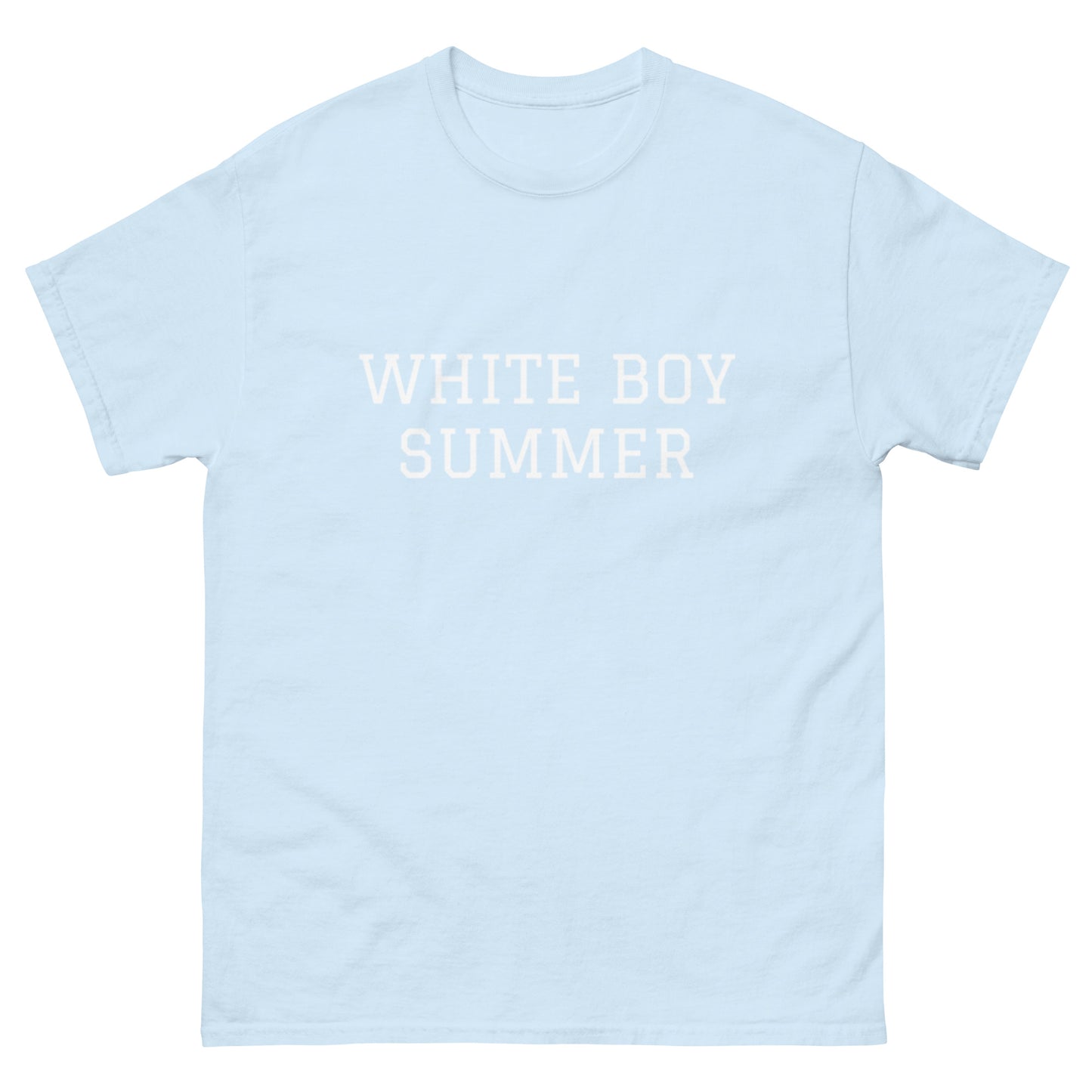 WHITE BOY SUMMER - Originals - "White Boy Summer" - Classic Cotton Tee - T-Shirt Light Blue