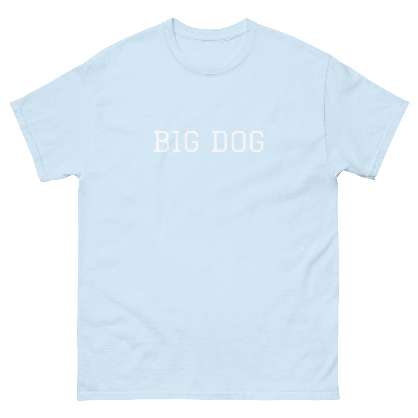 WHITE BOY SUMMER - Big Dog - "Big Dog" - Classic Cotton Tee - T-Shirt Light Blue
