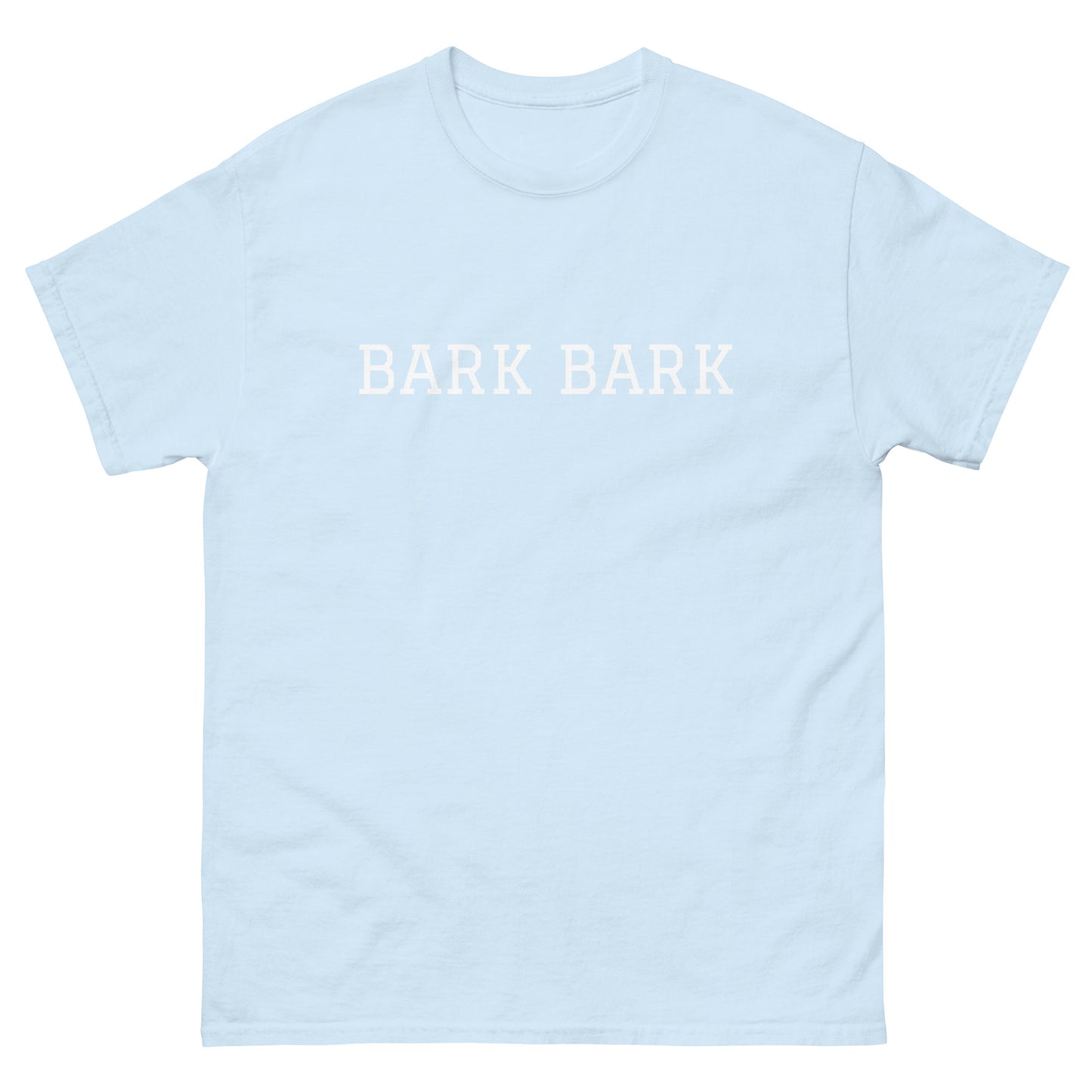 WHITE BOY SUMMER - Big Dog - "Bark Bark" - Classic Cotton Tee - T-Shirt Light Blue