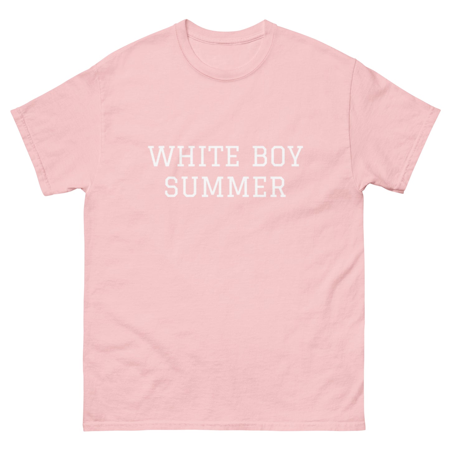 WHITE BOY SUMMER - Originals - "White Boy Summer" - Classic Cotton Tee - T-Shirt Light Pink