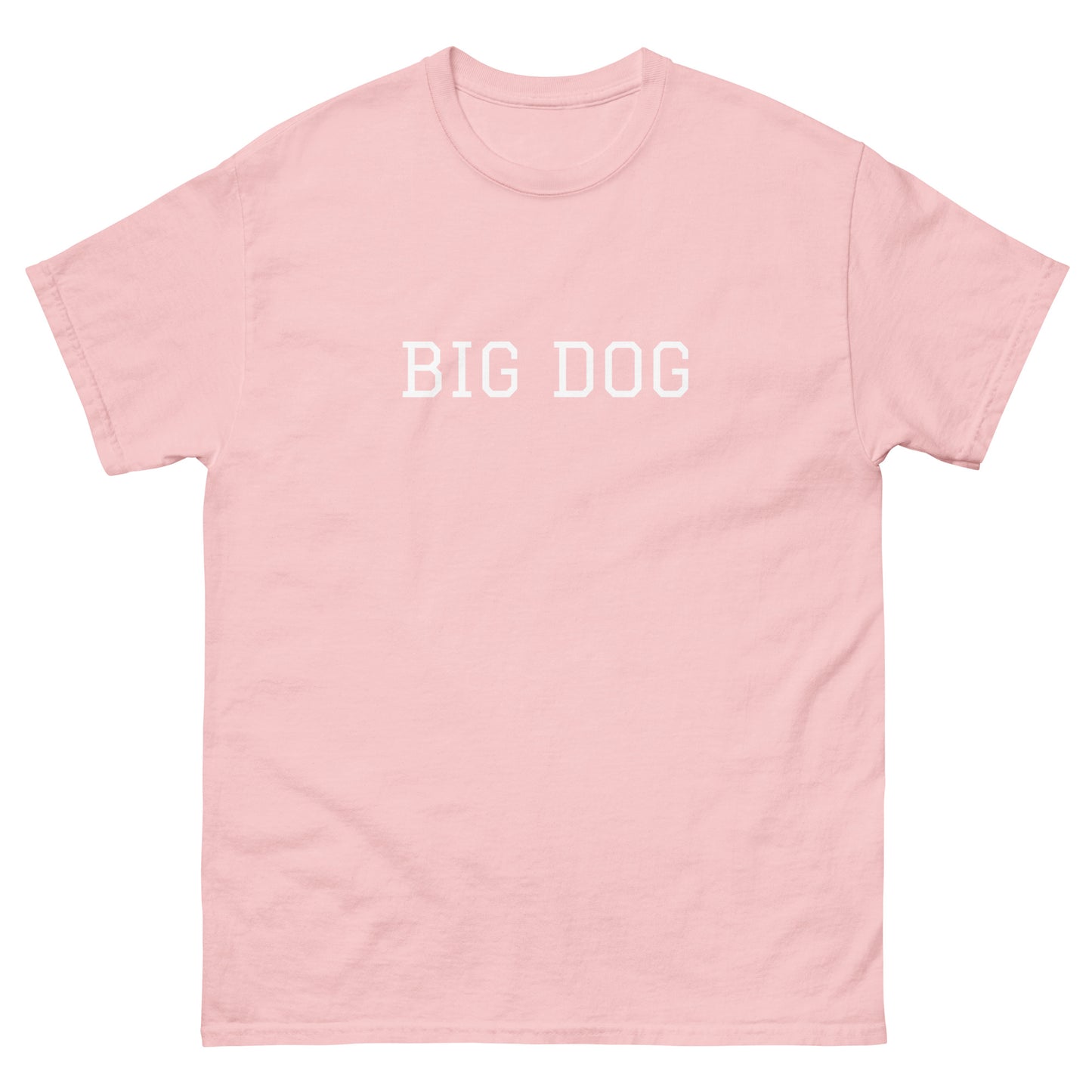 WHITE BOY SUMMER - Big Dog - "Big Dog" - Classic Cotton Tee - T-Shirt Light Pink