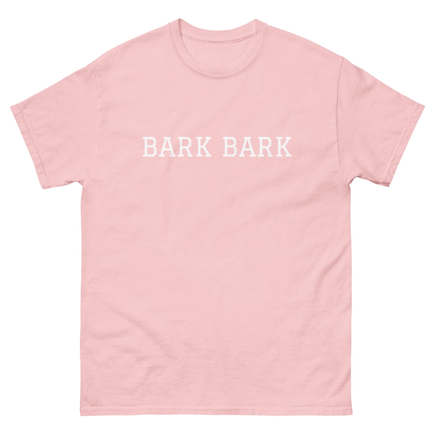 WHITE BOY SUMMER - Big Dog - "Bark Bark" - Classic Cotton Tee - T-Shirt Light Pink