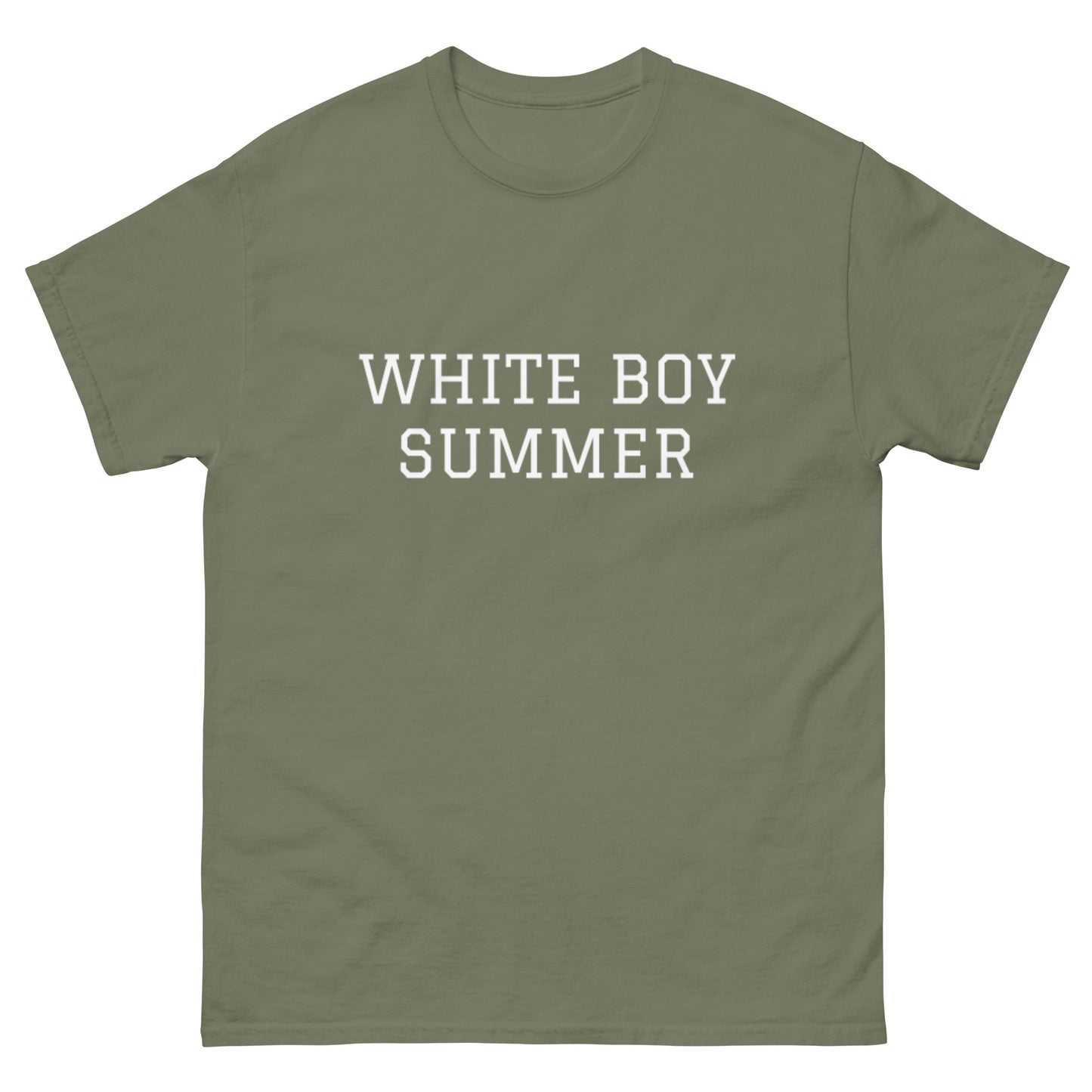 WHITE BOY SUMMER - Originals - "White Boy Summer" - Classic Cotton Tee - T-Shirt Military Green