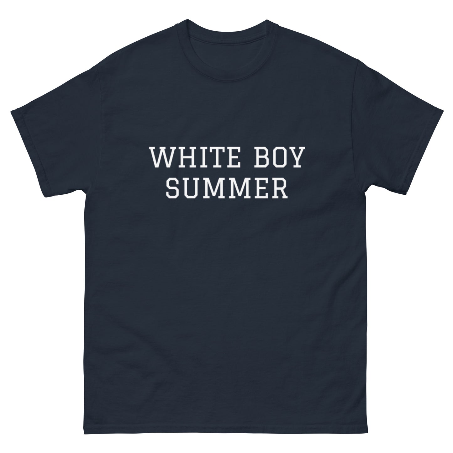 WHITE BOY SUMMER - Originals - "White Boy Summer" - Classic Cotton Tee - T-Shirt Navy