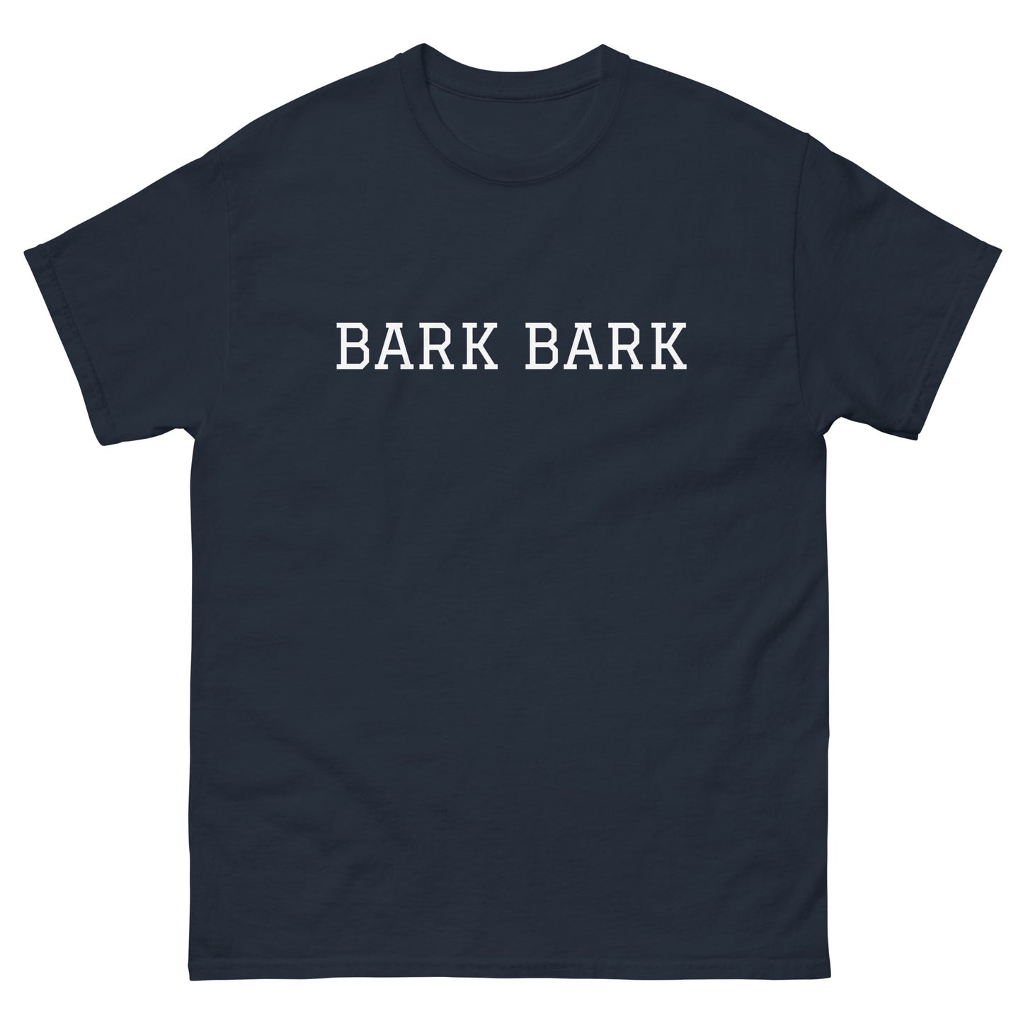 WHITE BOY SUMMER - Big Dog - "Bark Bark" - Classic Cotton Tee - T-Shirt Navy