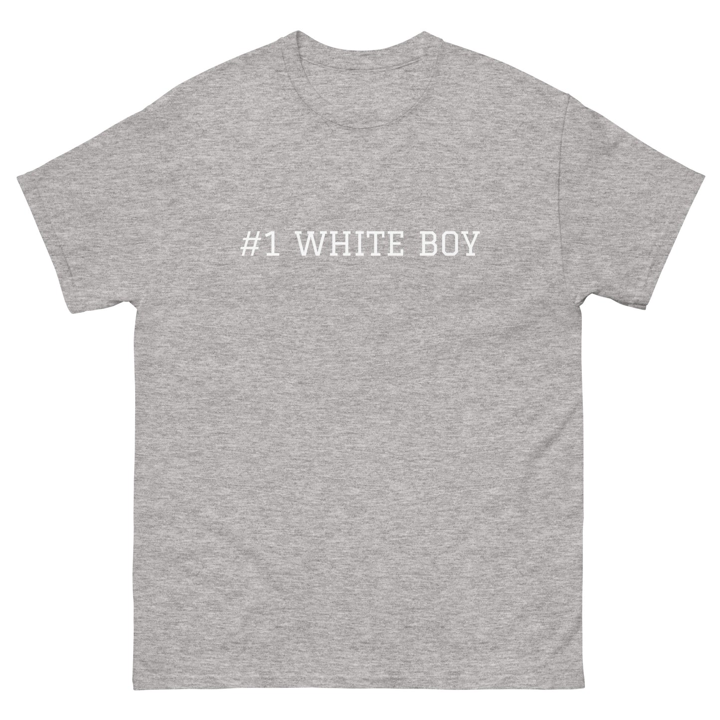 WHITE BOY SUMMER - White Boy Of The Year - "#1 White Boy" - Classic Cotton Tee - T-Shirt Sport Grey