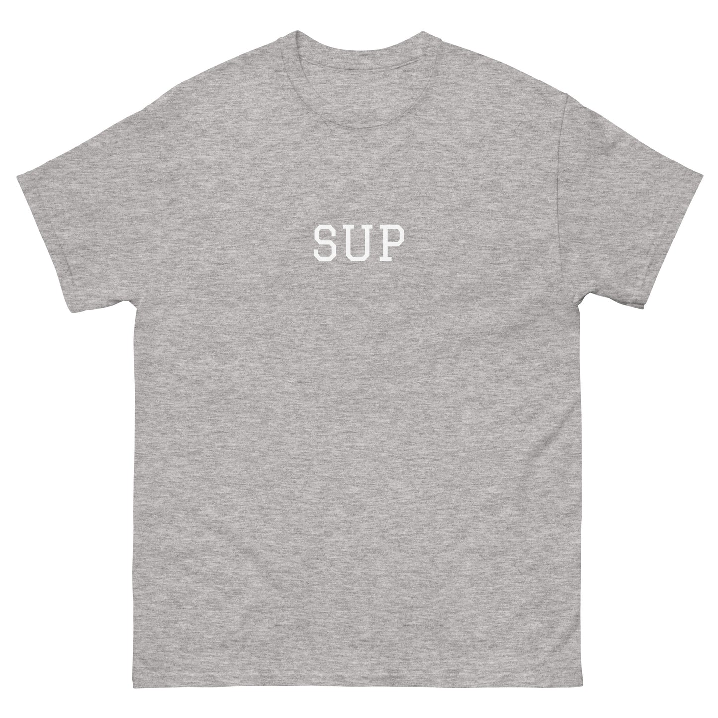 WHITE BOY SUMMER - Sup? - "Sup" - Classic Cotton Tee - T-Shirt Sport Grey