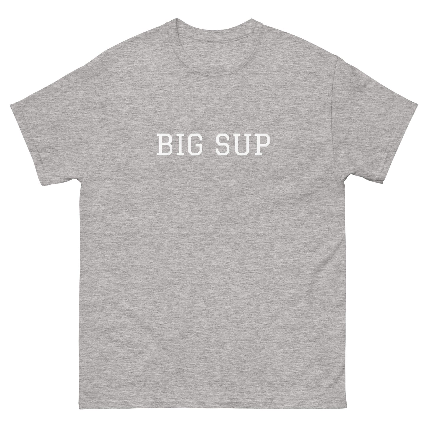 WHITE BOY SUMMER - Sup? - "Big Sup" - Classic Cotton Tee - T-Shirt Sport Grey