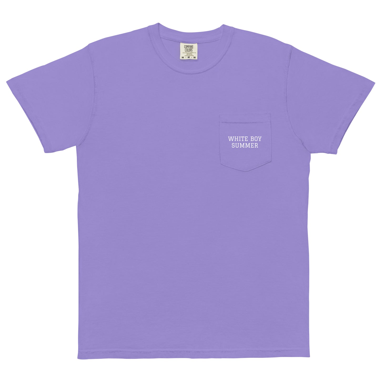 WHITE BOY SUMMER - Originals - "White Boy Summer" - Pocket Printed Cotton Tee - T-Shirt Violet