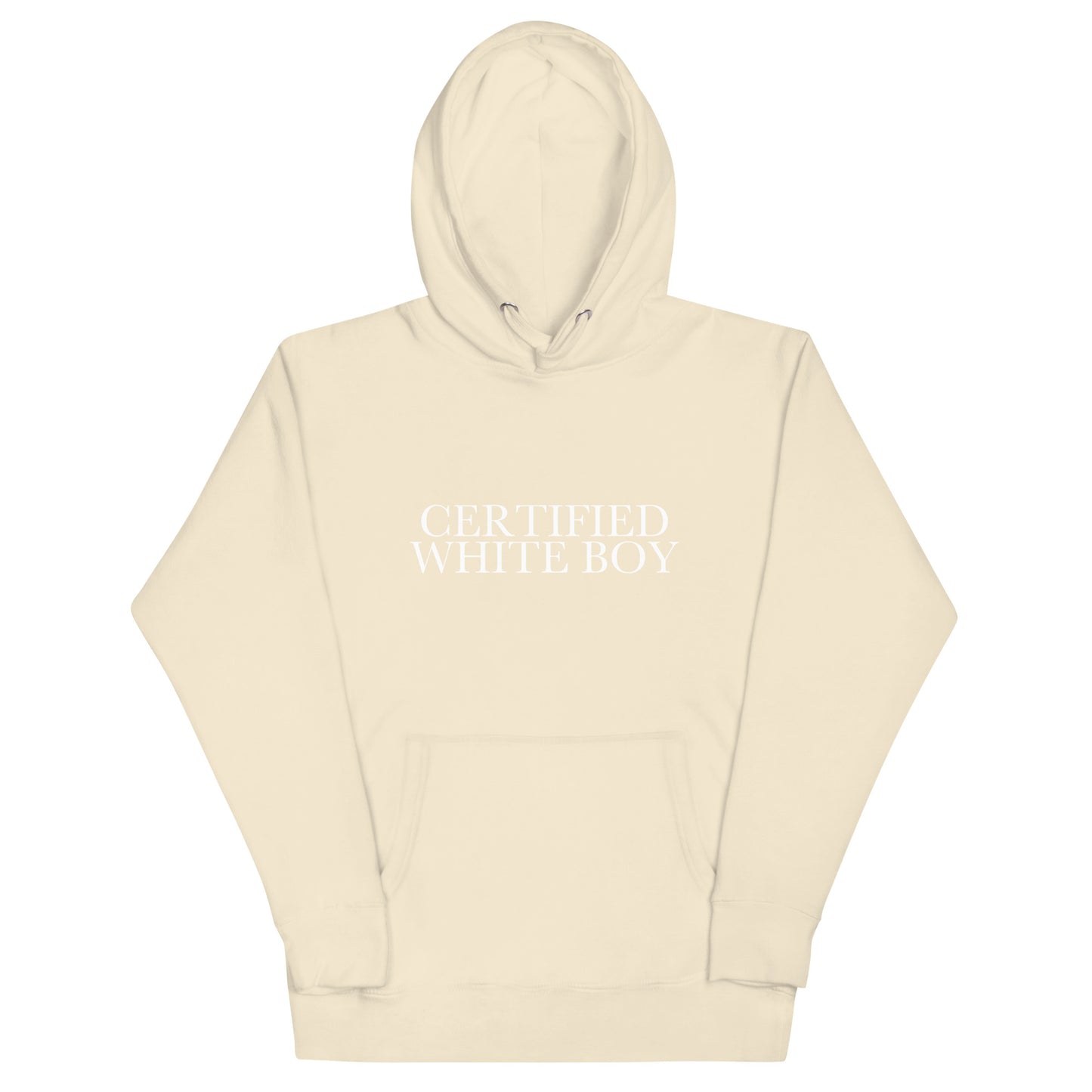 CERTIFIED WHITE BOY Bone front mockup
