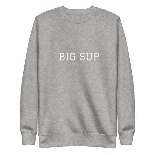 WHITE BOY SUMMER - Sup? - "Big Sup" - Classic Crewneck Sweatshirt - Sweatshirt Carbon Grey