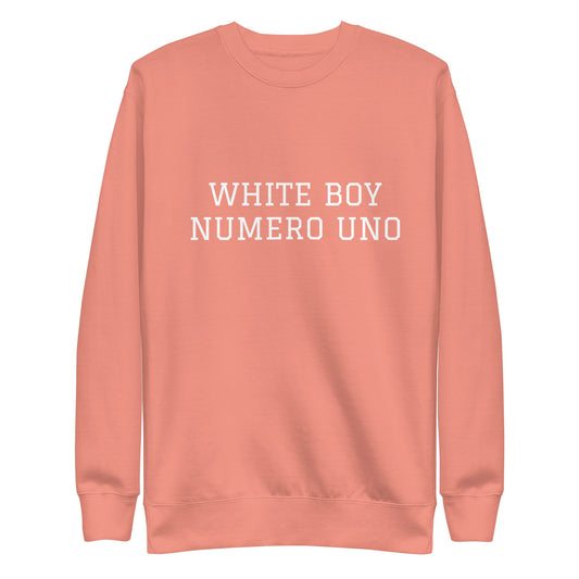 WHITE BOY SUMMER - White Boy Of The Year - "White Boy Numero Uno" - Classic Crewneck Sweatshirt - Sweatshirt Dusty Rose