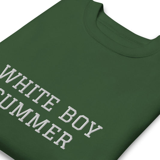 "White Boy Summer" - Classic Crewneck Sweatshirt - Embroidered