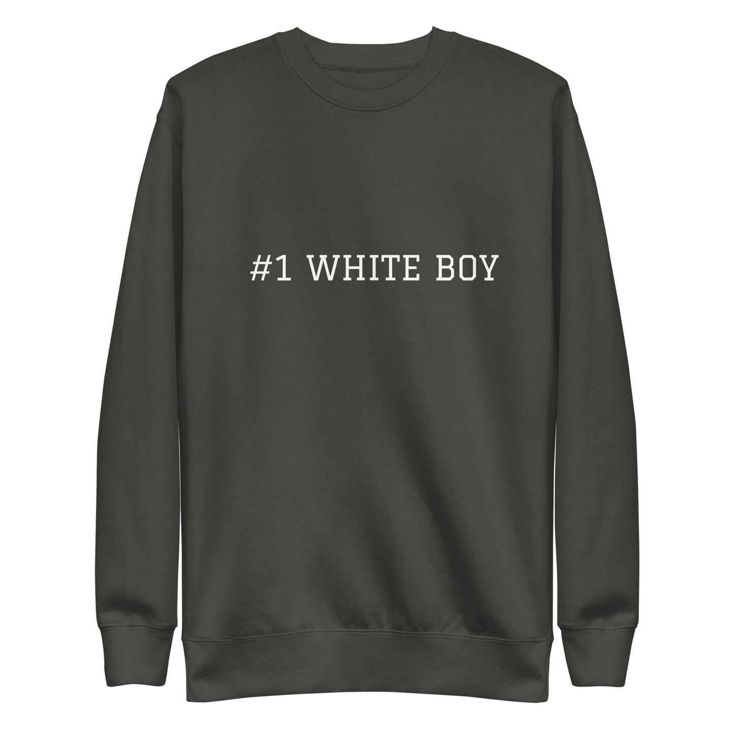 WHITE BOY SUMMER - White Boy Of The Year - "#1 White Boy" - Classic Crewneck Sweatshirt - Sweatshirt Vintage Black