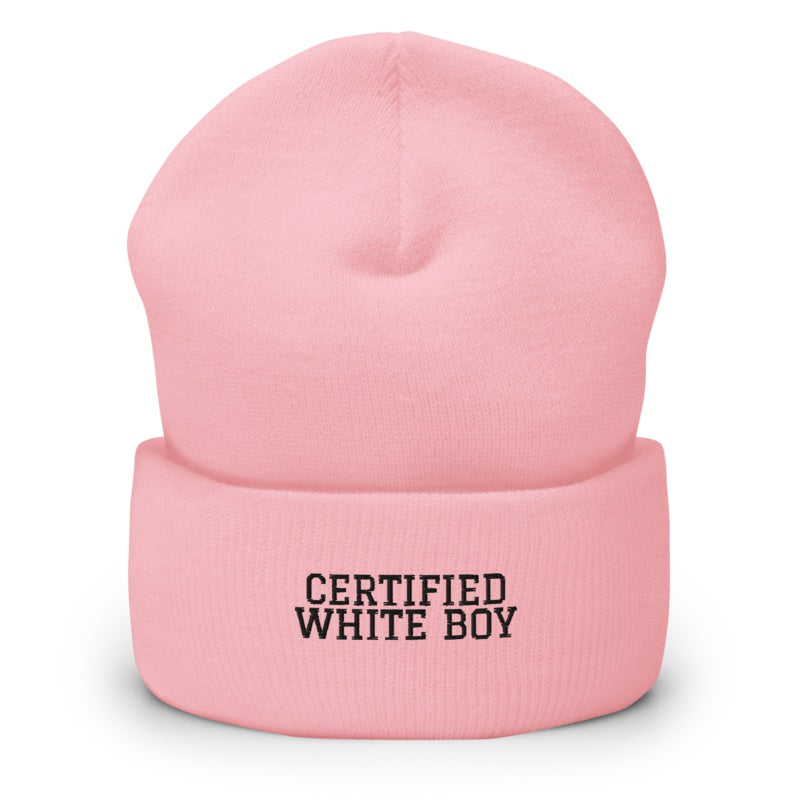 CERTIFIED WHITE BOY Baby Pink front mockup