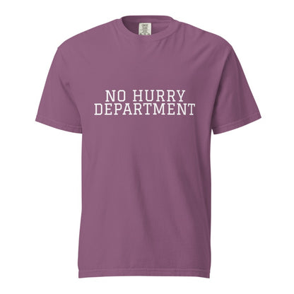 NO HURRY DEPARTMENT Berry front mockup