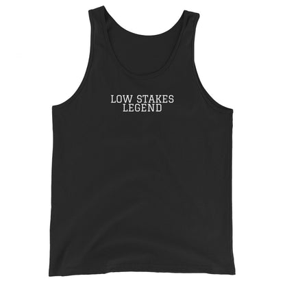 LOW STAKES LEGEND Black front mockup