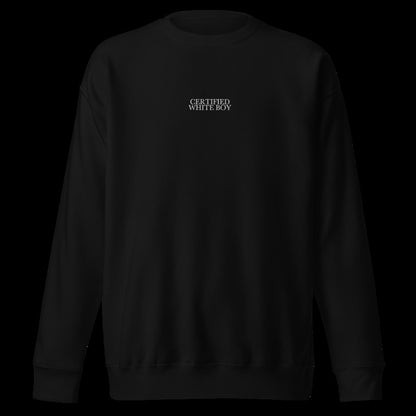 CERTIFIED WHITE BOY Black front embroidered mockup