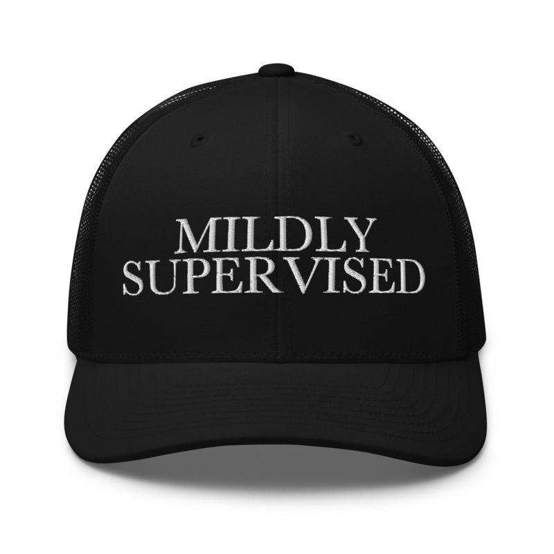 MILDLY SUPERVISED Black front mockup