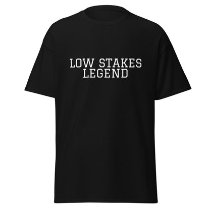 LOW STAKES LEGEND Black front mockup