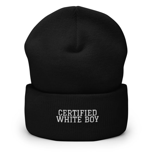 CERTIFIED WHITE BOY Black front mockup