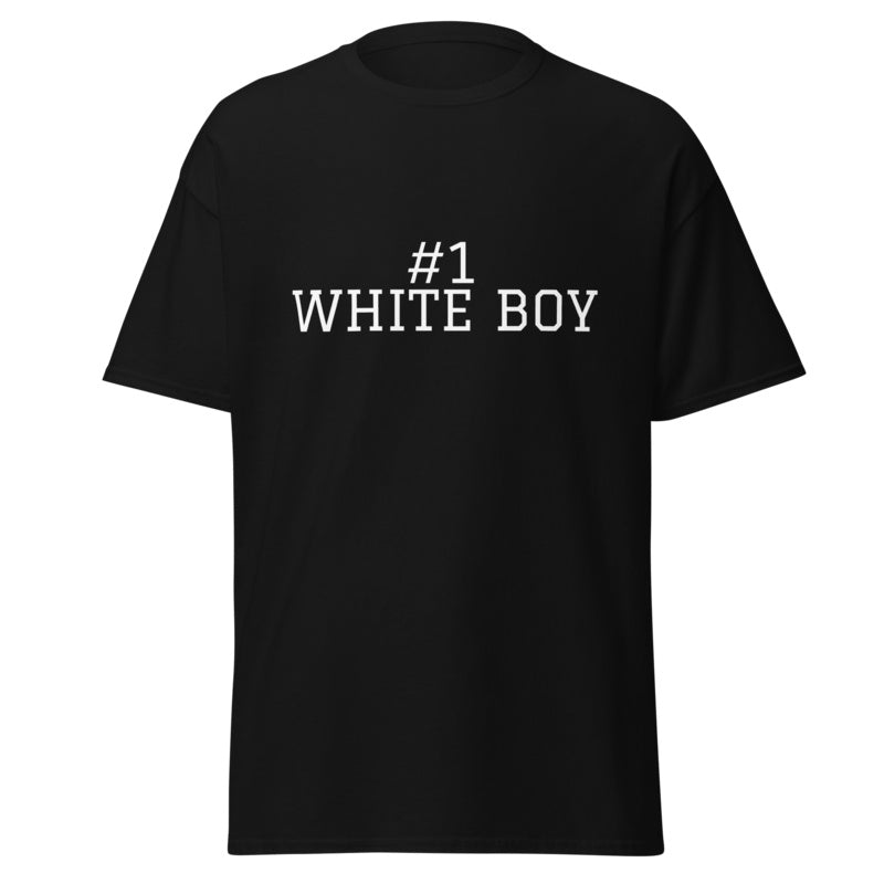 #1 WHITE BOY Black front mockup