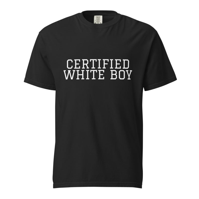 CERTIFIED WHITE BOY Black front mockup