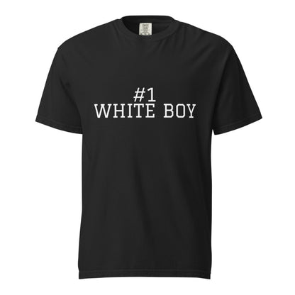 #1 WHITE BOY Black front mockup
