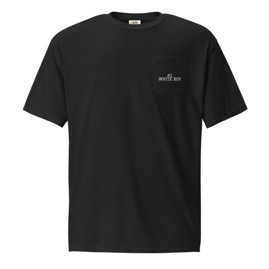 #1 WHITE BOY Black front mockup