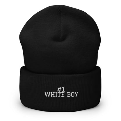 #1 WHITE BOY Black front mockup