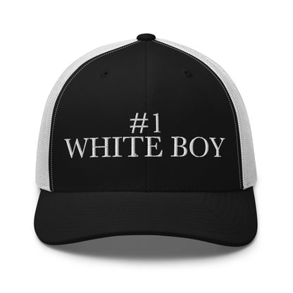 #1 WHITE BOY Black/ White front mockup