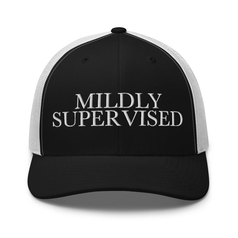 MILDLY SUPERVISED Black/ White front mockup