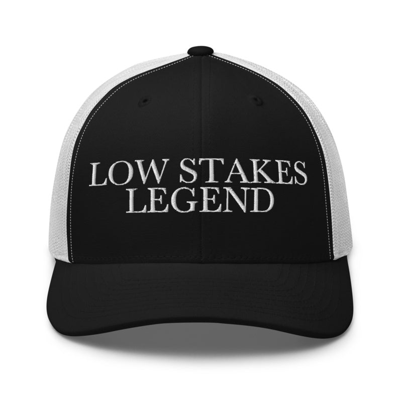 LOW STAKES LEGEND Black/ White front mockup