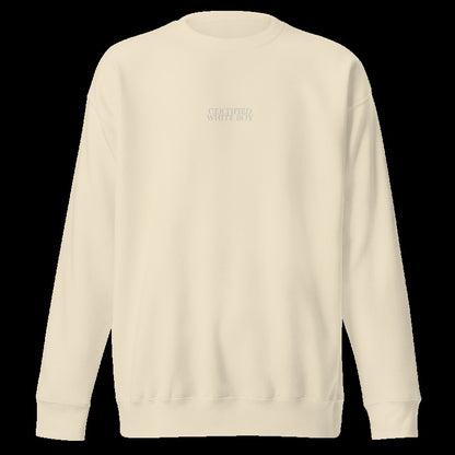 CERTIFIED WHITE BOY Bone front embroidered mockup
