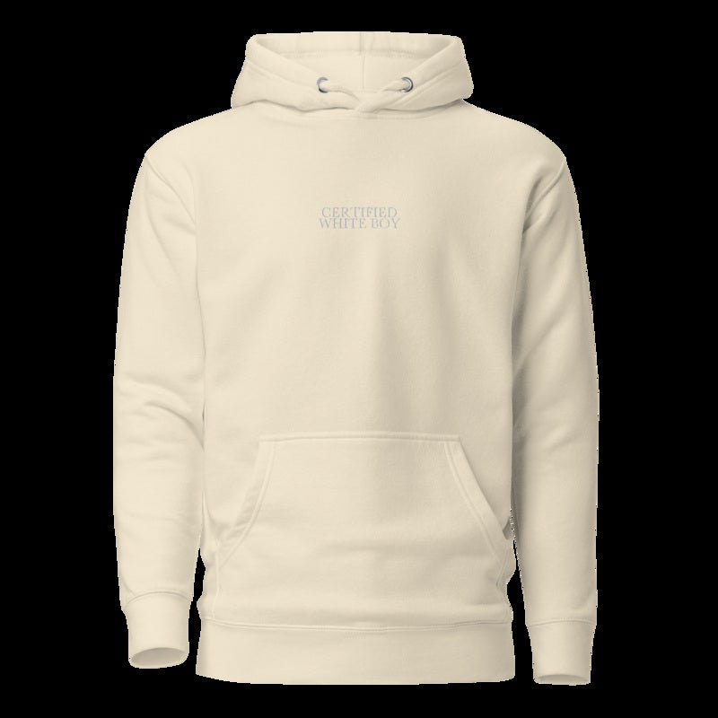 CERTIFIED WHITE BOY Bone front embroidered mockup