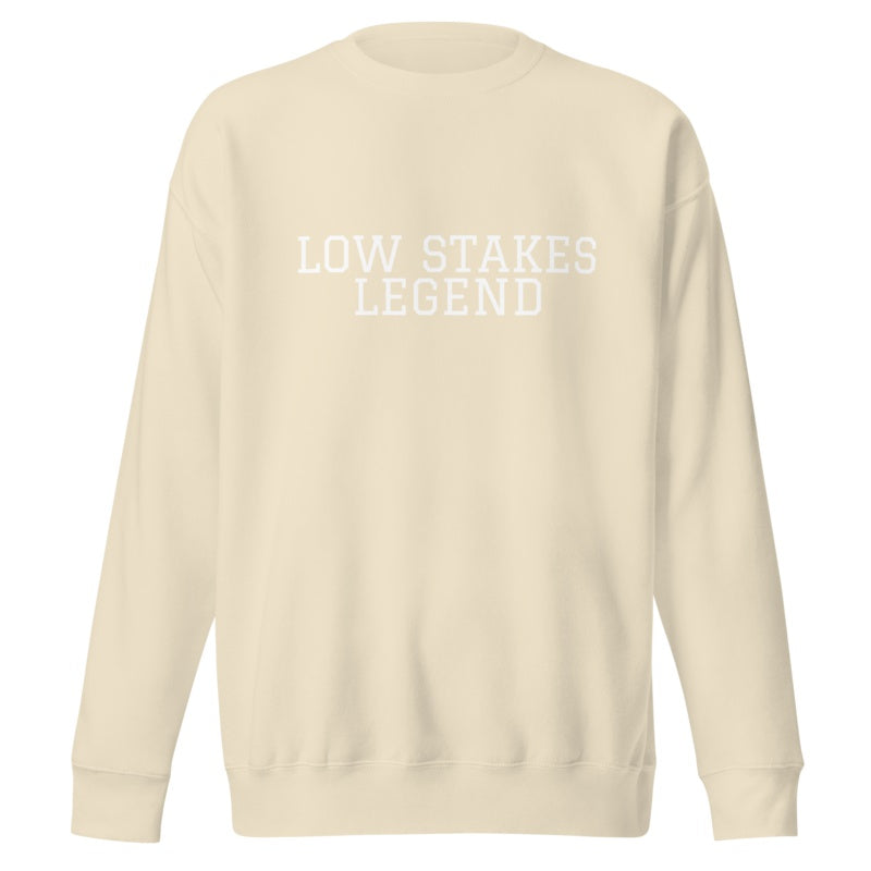 LOW STAKES LEGEND Bone front mockup