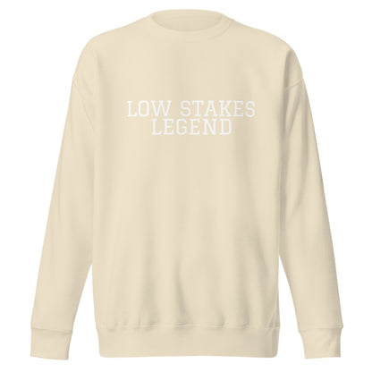 LOW STAKES LEGEND Bone front mockup