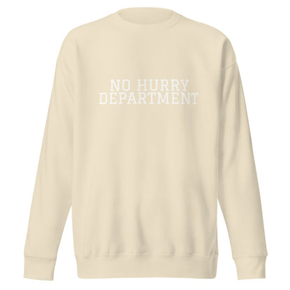 NO HURRY DEPARTMENT Bone front mockup