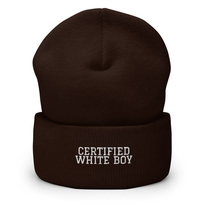 CERTIFIED WHITE BOY Brown front mockup