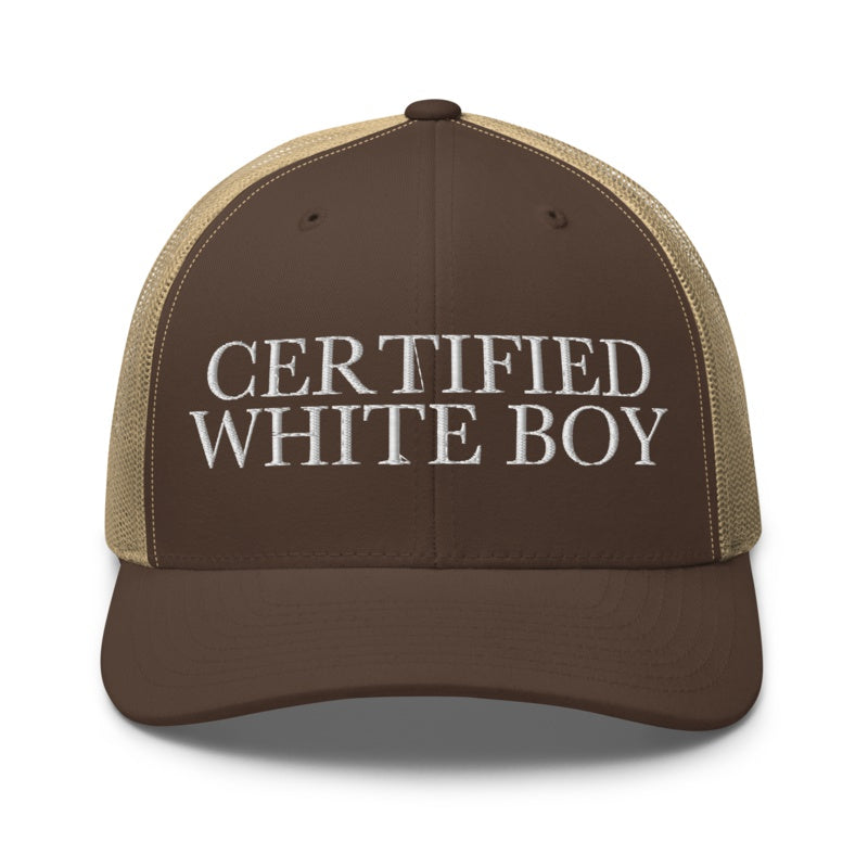 CERTIFIED WHITE BOY Brown/ Khaki front mockup