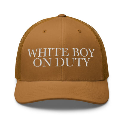 WHITE BOY ON DUTY Caramel front mockup