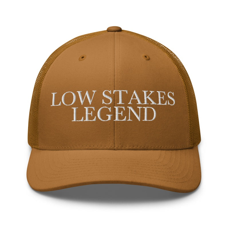 LOW STAKES LEGEND Caramel front mockup