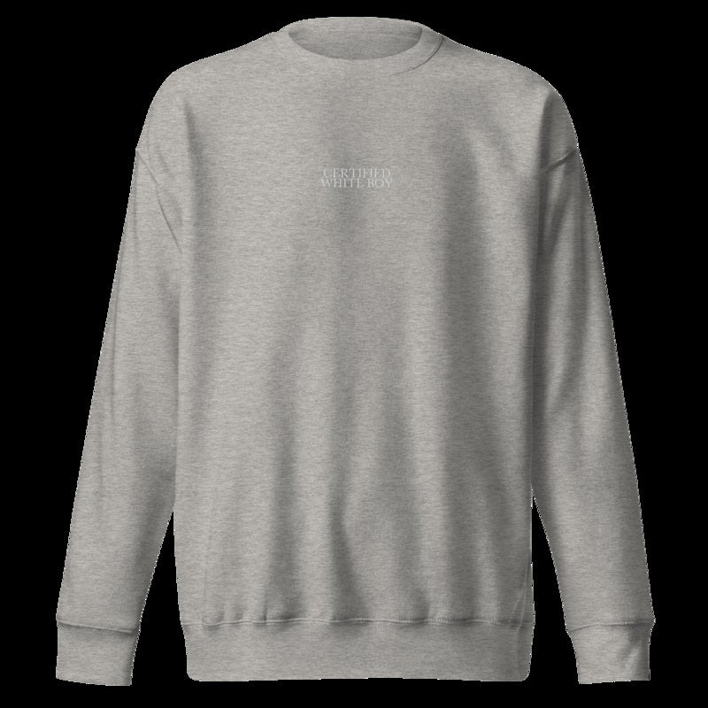 CERTIFIED WHITE BOY Carbon Grey front embroidered mockup