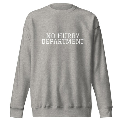 NO HURRY DEPARTMENT Carbon Grey front mockup